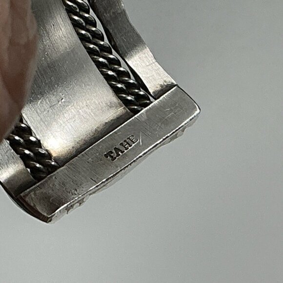 Tahe Sterling Silver Cuff Bracelet 33 Gms Size 6.5 - Picture 3 of 12